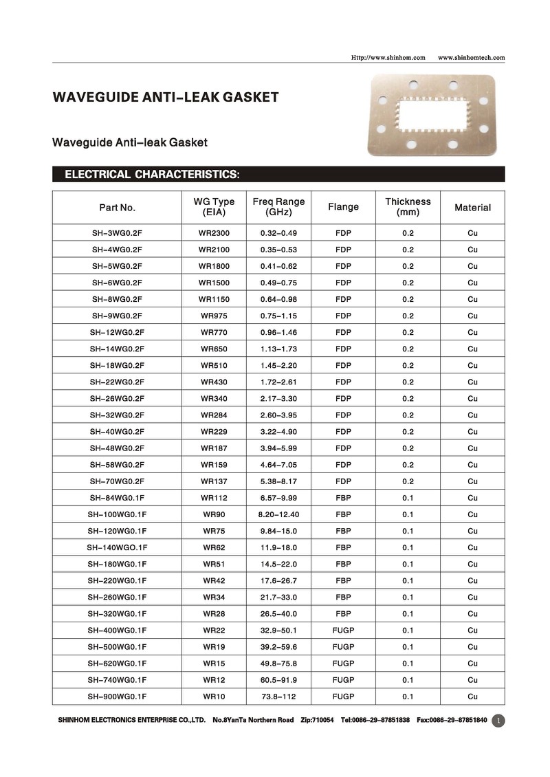 waveguide anti-leak gasket1 waveguide anti-leak gasket1